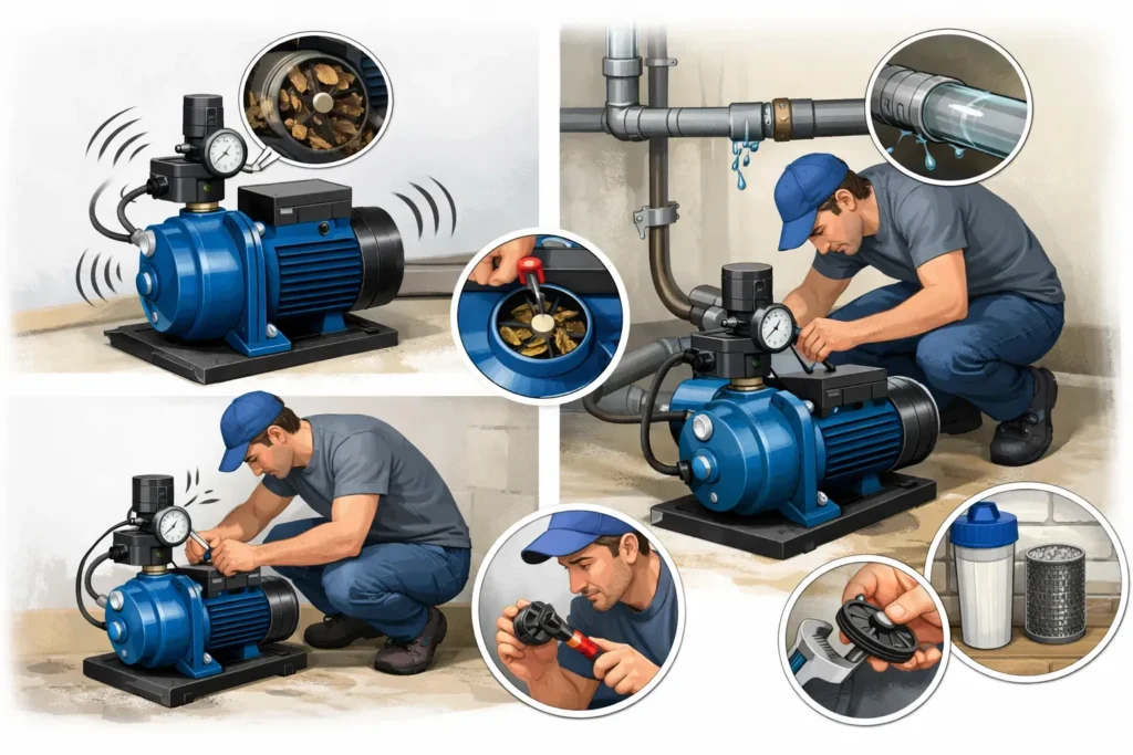 Pomp maakt lawaai: oorzaken en oplossingen